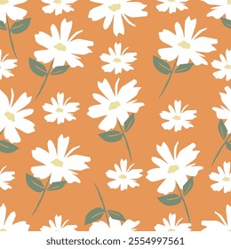 Beautiful seamless pattern with floral background.