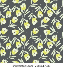 Beautiful seamless pattern with floral background