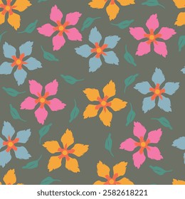 Beautiful seamless pattern with floral background