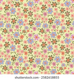 Beautiful seamless pattern with floral background