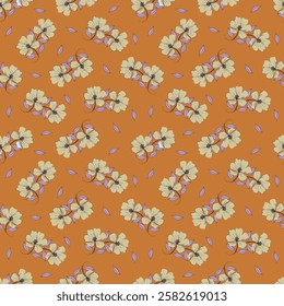 Beautiful seamless pattern with floral background