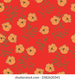 Beautiful seamless pattern with floral background