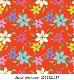 Beautiful seamless pattern with floral background