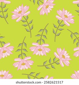 Beautiful seamless pattern with floral background