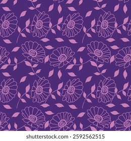 Beautiful seamless pattern with floral background.