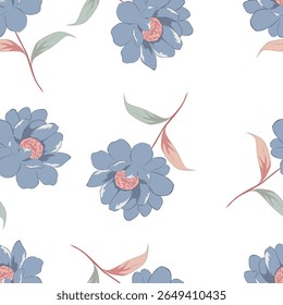 Beautiful seamless pattern with floral background.