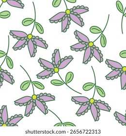 Beautiful seamless pattern with floral background.