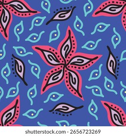 Hermoso patrón sin fisuras con fondo floral.