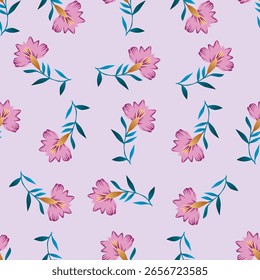 Hermoso patrón sin fisuras con fondo floral.