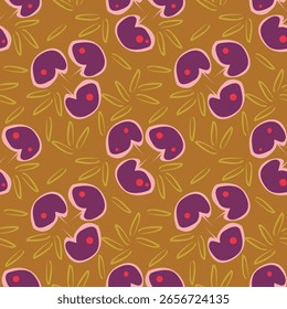 Hermoso patrón sin fisuras con fondo floral.