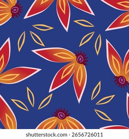 Beautiful seamless pattern with floral background.