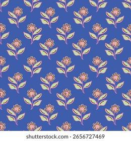 Hermoso patrón sin fisuras con fondo floral.