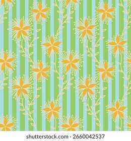 Hermoso patrón sin fisuras con fondo floral.