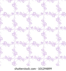 Beautiful seamless pattern with floral and birds