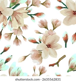 Beautiful seamless pattern floral design