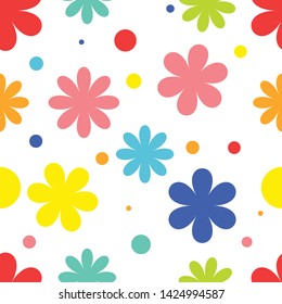 Beautiful Seamless Pattern Flower Colorfull for Hijab, Paper Cover, Bikini etc.