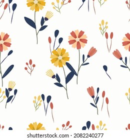 beautiful seamless pattern flower leaf background