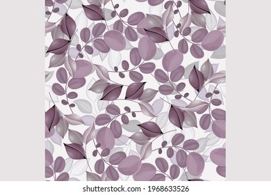 Beautiful seamless pattern beautiful flower and leaves Premium Vector