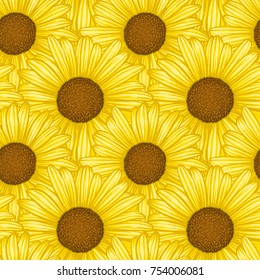 Beautiful seamless pattern with flowers daisy. design forgreeting cards and invitations of wedding, birthday, Valentine's Day, mother's day and other seasonal holiday