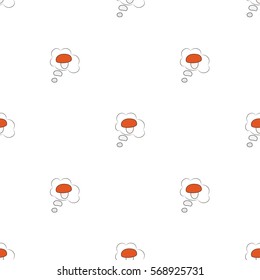 Beautiful seamless pattern of fresh mushrooms