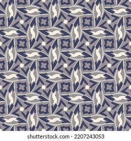 Beautiful seamless pattern in gentle colors. Art forms are grouped and arranged in a specific order. Vector image for print, textile, packaging, interior design and your other projects.