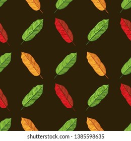 beautiful seamless pattern with a beautiful graphic feather