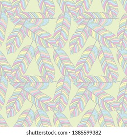 beautiful seamless pattern with a beautiful graphic feather