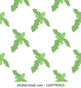 beautiful seamless pattern with green acorns on white background