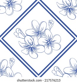 Beautiful Seamless Pattern of Hand Drawn Plumeria Flowers for Your Perfect Design