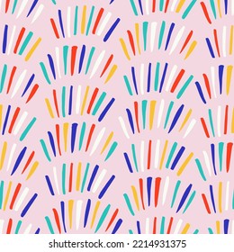 Hermoso patrón impecable con líneas dibujadas a mano. Tinta vectorial pinza la textura. Fondo multicolor con líneas repetidas