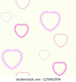 beautiful seamless pattern with heart on a white background for Valentine's day