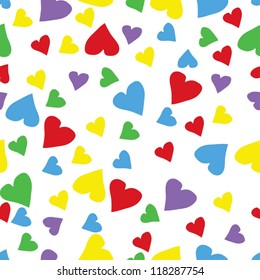Beautiful seamless pattern with hearts / Seamless pattern can be used for wallpaper, pattern fills, web page background, surface textures, textiles, wrapping paper.
