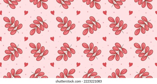 Hermoso patrón impecable con corazones sobre fondo rosado. Papel tapiz, tela, ropa de cama, ropa de noche, patrón de ropa de dormir. Diseño de patrones rosados