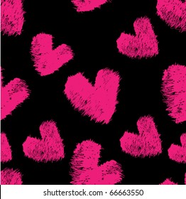 Beautiful seamless pattern with hearts, it is possible to fill any any contour