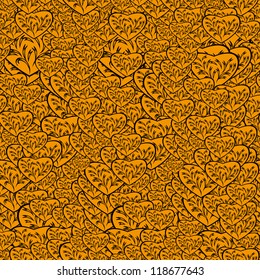 beautiful seamless pattern with hearts. Vector illustration