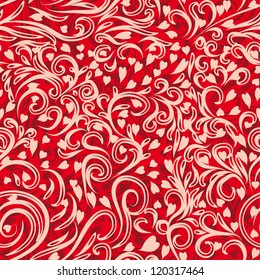 beautiful seamless pattern with hearts. Vector illustration