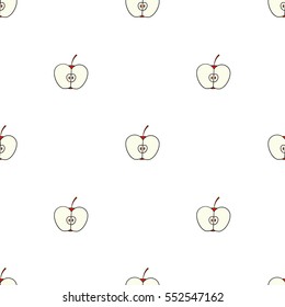 Beautiful seamless pattern of juicy apples
