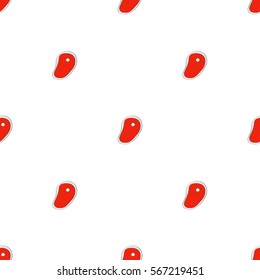 Beautiful seamless pattern of a juicy piece of meat