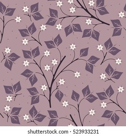 Beautiful seamless pattern with leaves and flowers can be used for linen, tile, design fabric, textile and more creative designs.