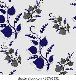 Beautiful seamless pattern with leaves it is possible to fill any any contour