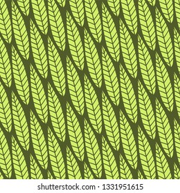 Beautiful seamless pattern with light green leaves. Vector illustration. Summer design