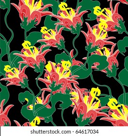Beautiful seamless pattern money, dollars, it is possible to fill any any contour
