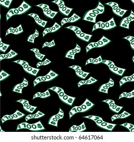 Beautiful seamless pattern money, dollars, it is possible to fill any any contour