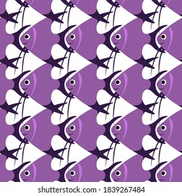 
Beautiful seamless pattern with a nautical Moorish idol on a white background. Marine reptiles in a flat style. Cartoon wildlife for web pages.
Stock vector illustration for decor and design, textile