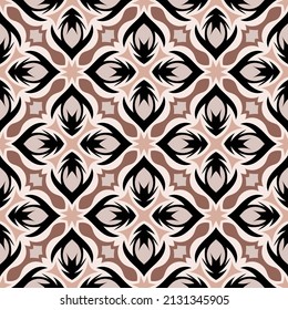 Hermoso patrón impecable. Las formas ornamentadas, las rayas, los segmentos, los polígonos se agrupan y organizan en un orden determinado. Vector. 