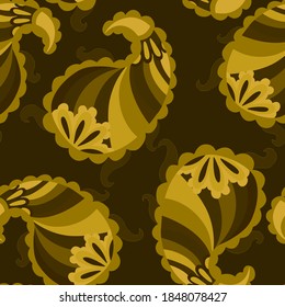 Beautiful seamless pattern with paisley. Traditional print. Textile design texture.Tribal ethnic paisley vintage seamless pattern	