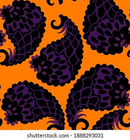 Beautiful seamless pattern with paisley. Traditional print. Textile design texture.Tribal ethnic paisley vintage seamless pattern	