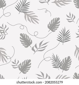 beautiful seamless pattern of palm background