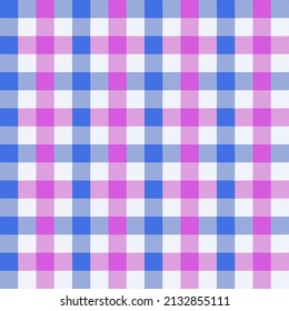 Beautiful seamless pattern Pink and blue checkered Design For Wallpaper, Decoration, gift wrapping paper and fabric patterns.