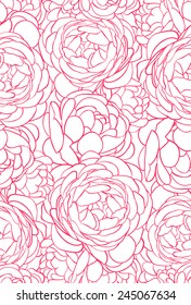 beautiful seamless pattern with pink roses